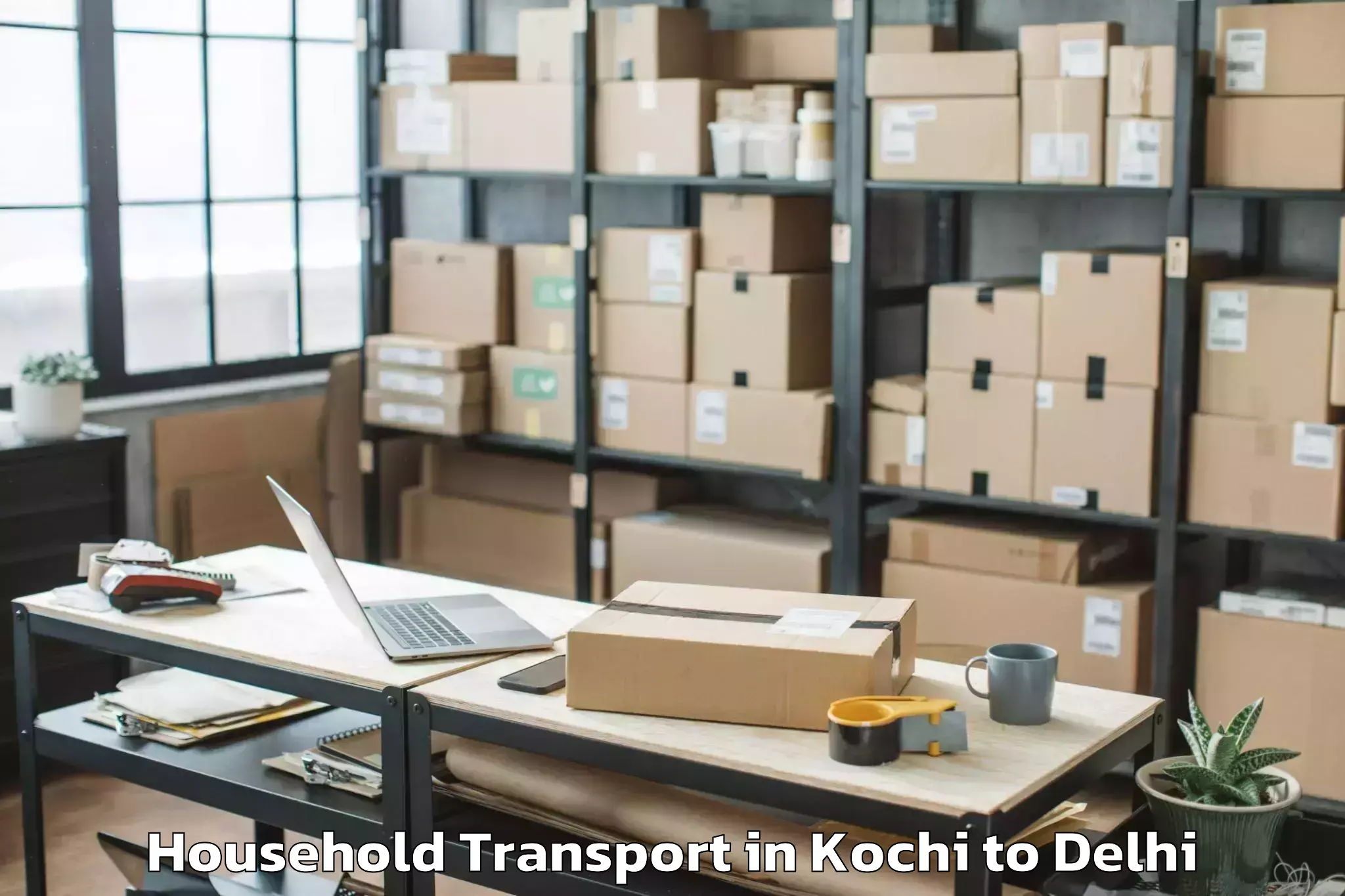 Book Kochi to D Mall Paschim Vihar Household Transport